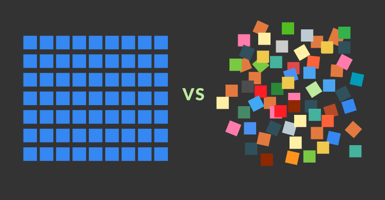 Order and sameness versus disarray and diversity