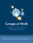 Front cover of “Groups at Work: Strategies and Structures for Professional Learning,” by Laura Lipton and Bruce Wellman, a book for educators featuring circles of varying colors and sizes grouped and connected, like collaborative teams in a PLC. 